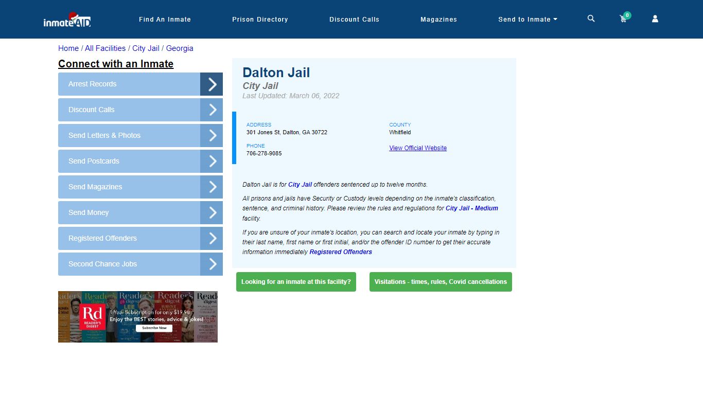 Dalton Jail | Inmate Locator